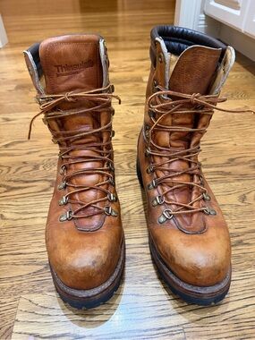 Vintage Sheboygan 7611 Hiking Work Boots Men's 9.5 Made in USA Vibram Sole